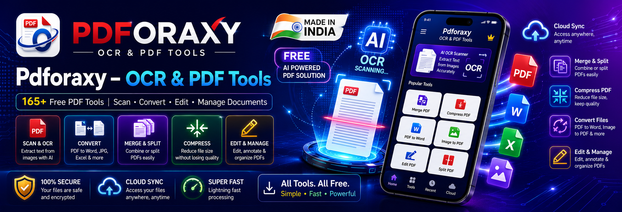 Pdforaxy – OCR & PDF Tools